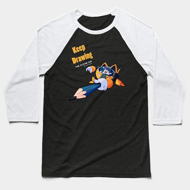 The Cliche Cat Baseball T-Shirt by The Geek Cat 